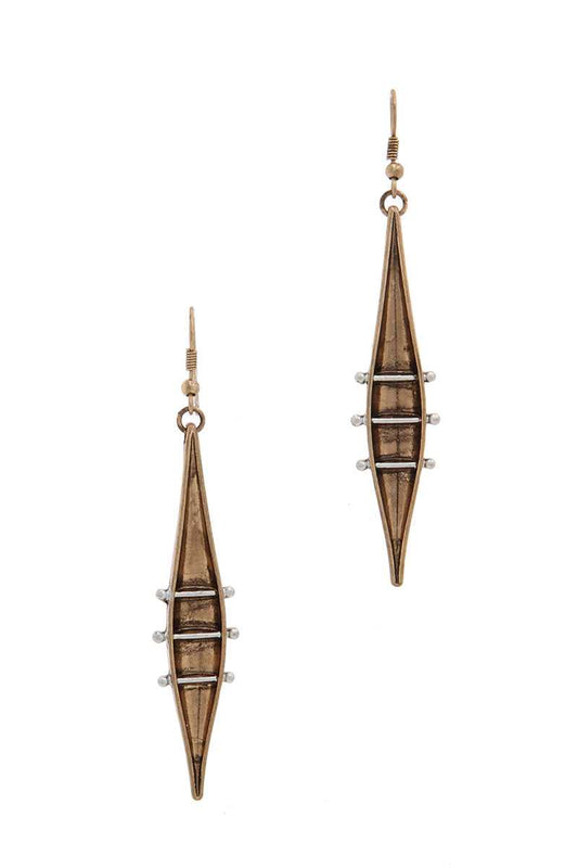 Pointed Oval Drop Earring