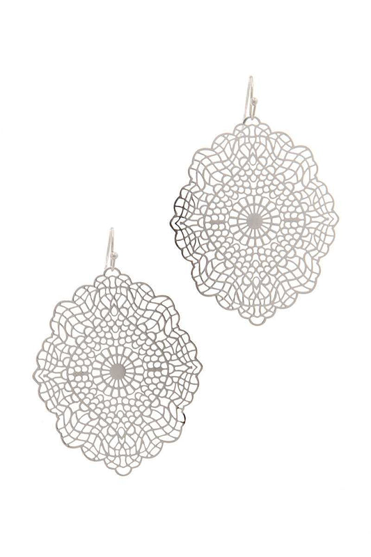 Filigree Moroccan Shape Drop Earring