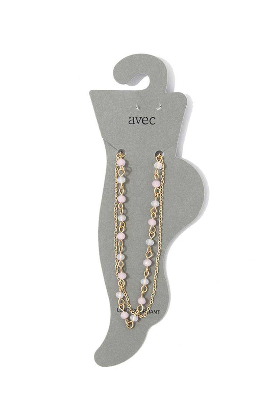 Beaded Layered Anklet