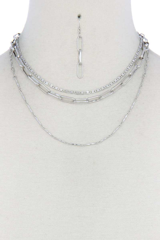 Metal Layered Necklace