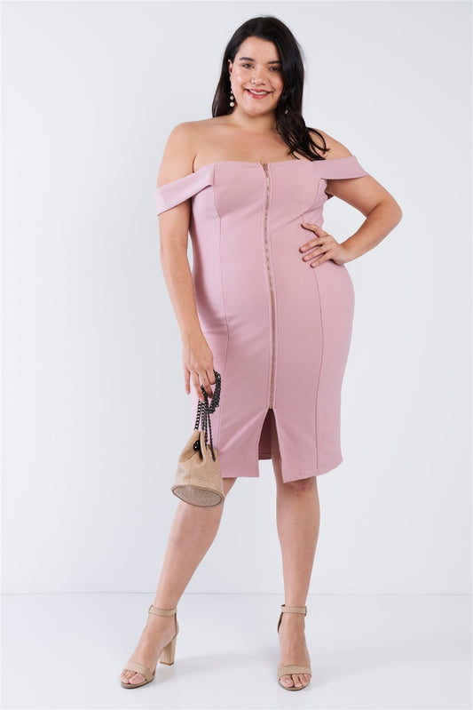 Plus Size Front Zip Dress