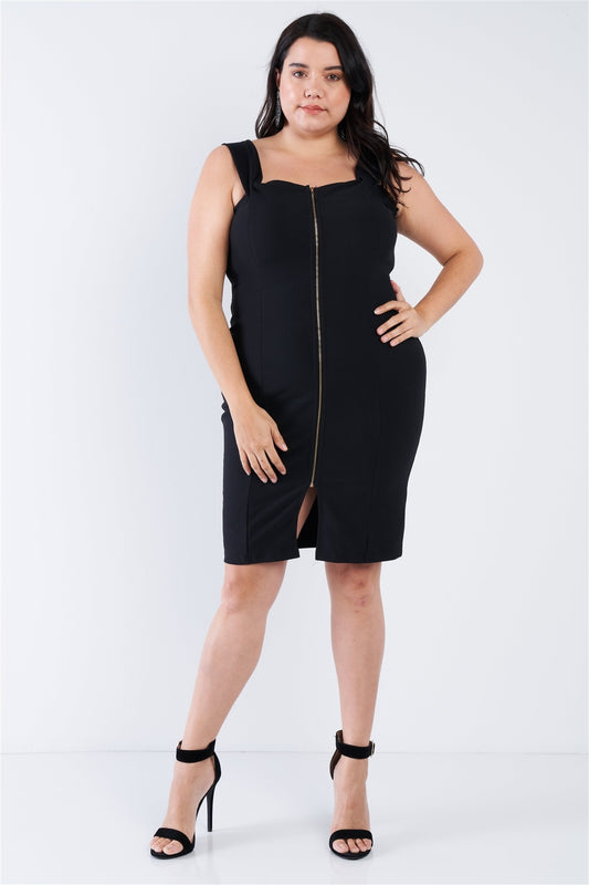 Plus Size Front Zip Dress