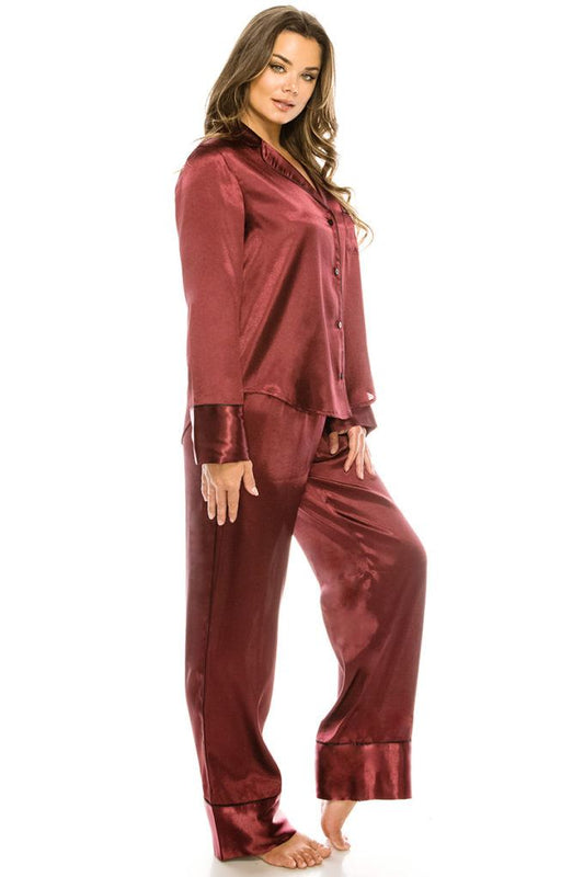 3 Pc Satin Pj Set