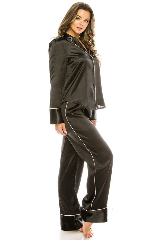 2 Pc Satin Pj Set