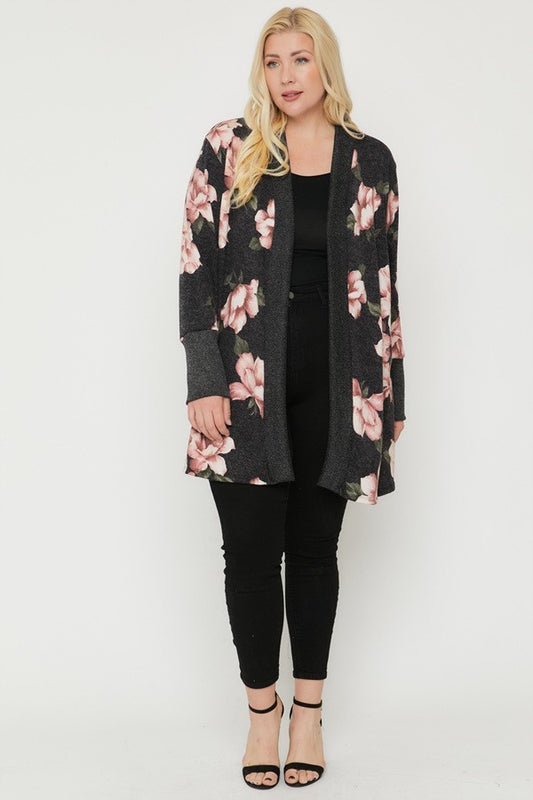 Floral Print Cardigan