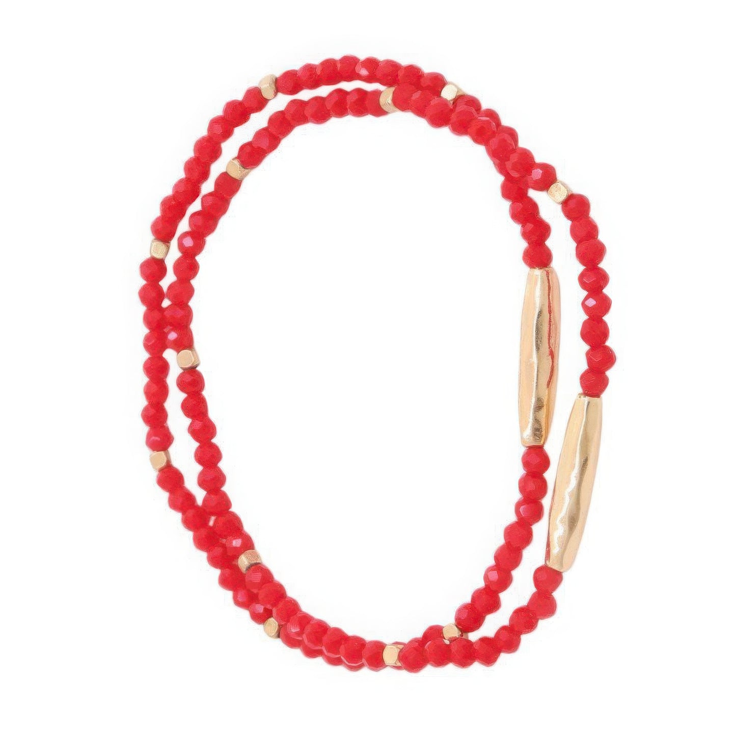 Metal Bar Beaded Bracelet Set