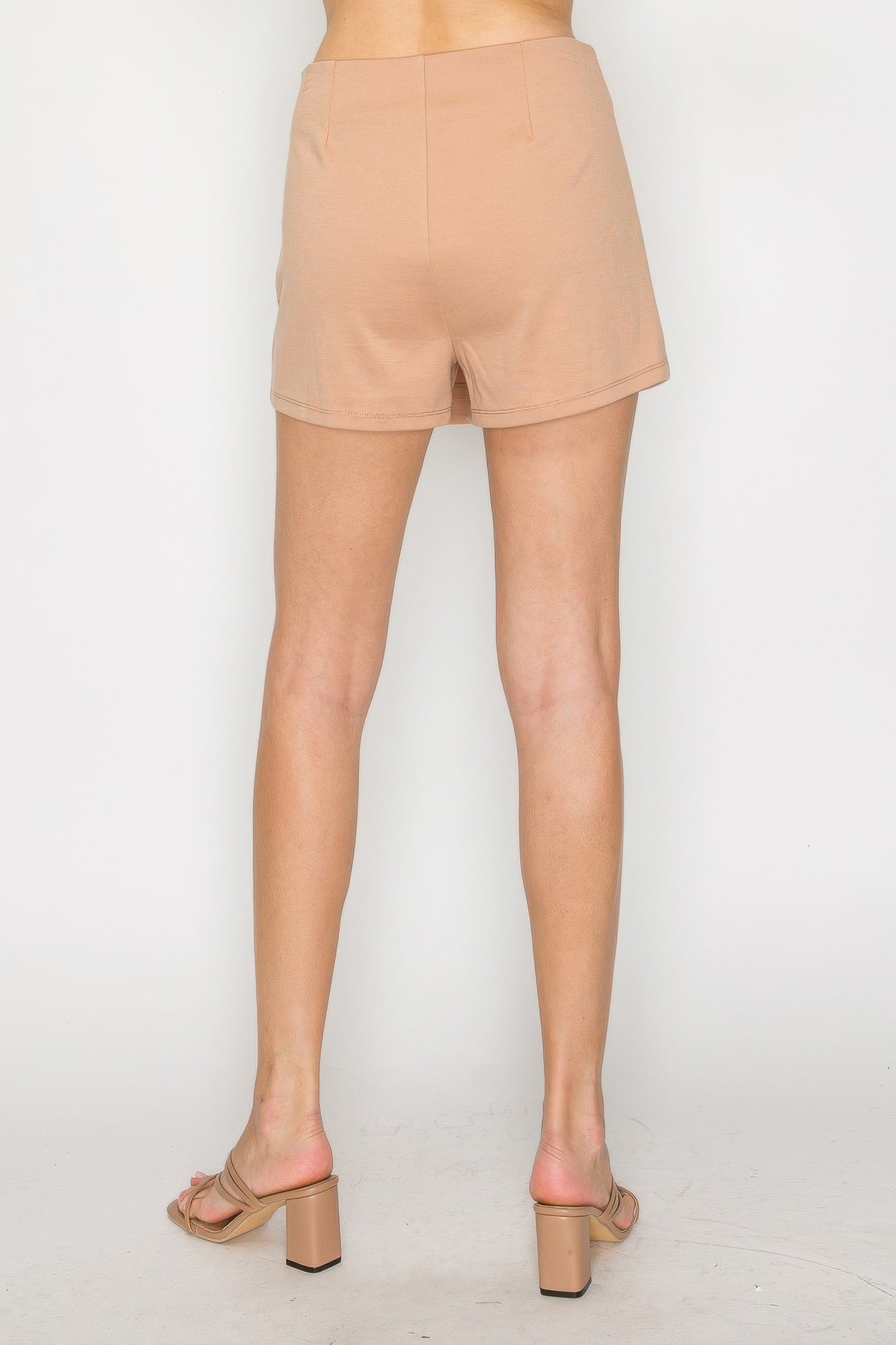 Wrap High-rise Elastic Mini Skort