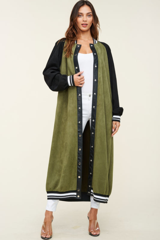 Maxi Faux Suede Jacket