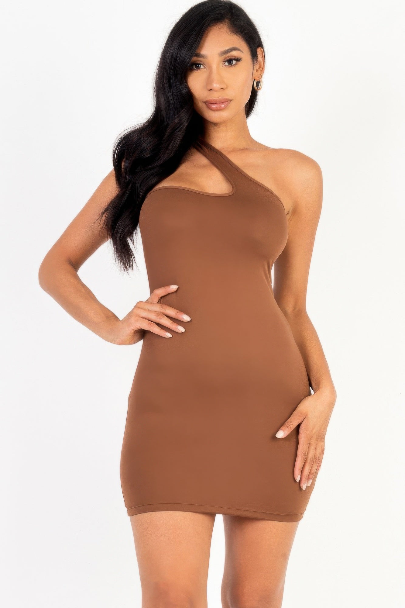 One Shoulder Bodycon Mini Dress