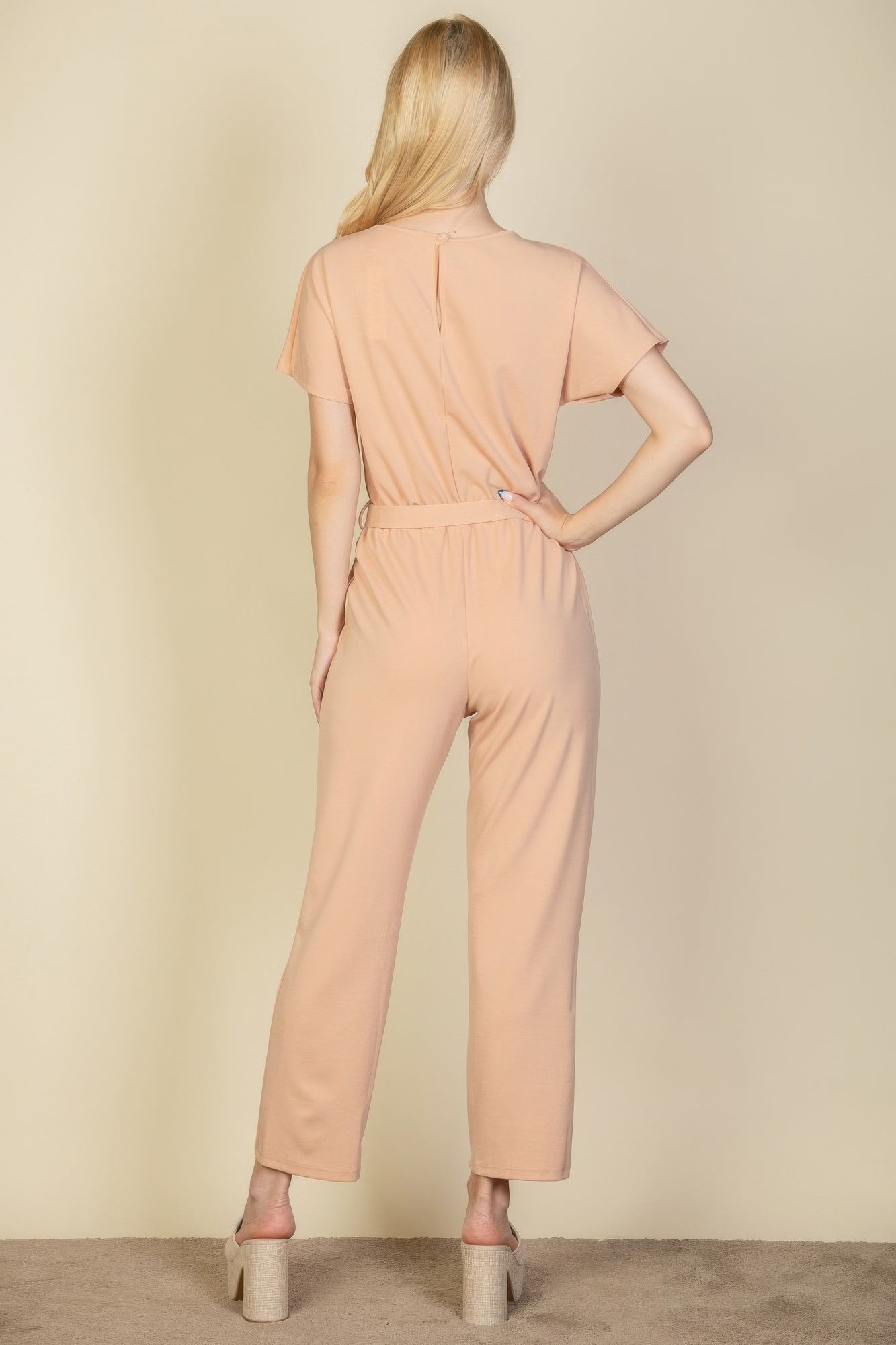 Tie Waist Relaxed Jumpsuit