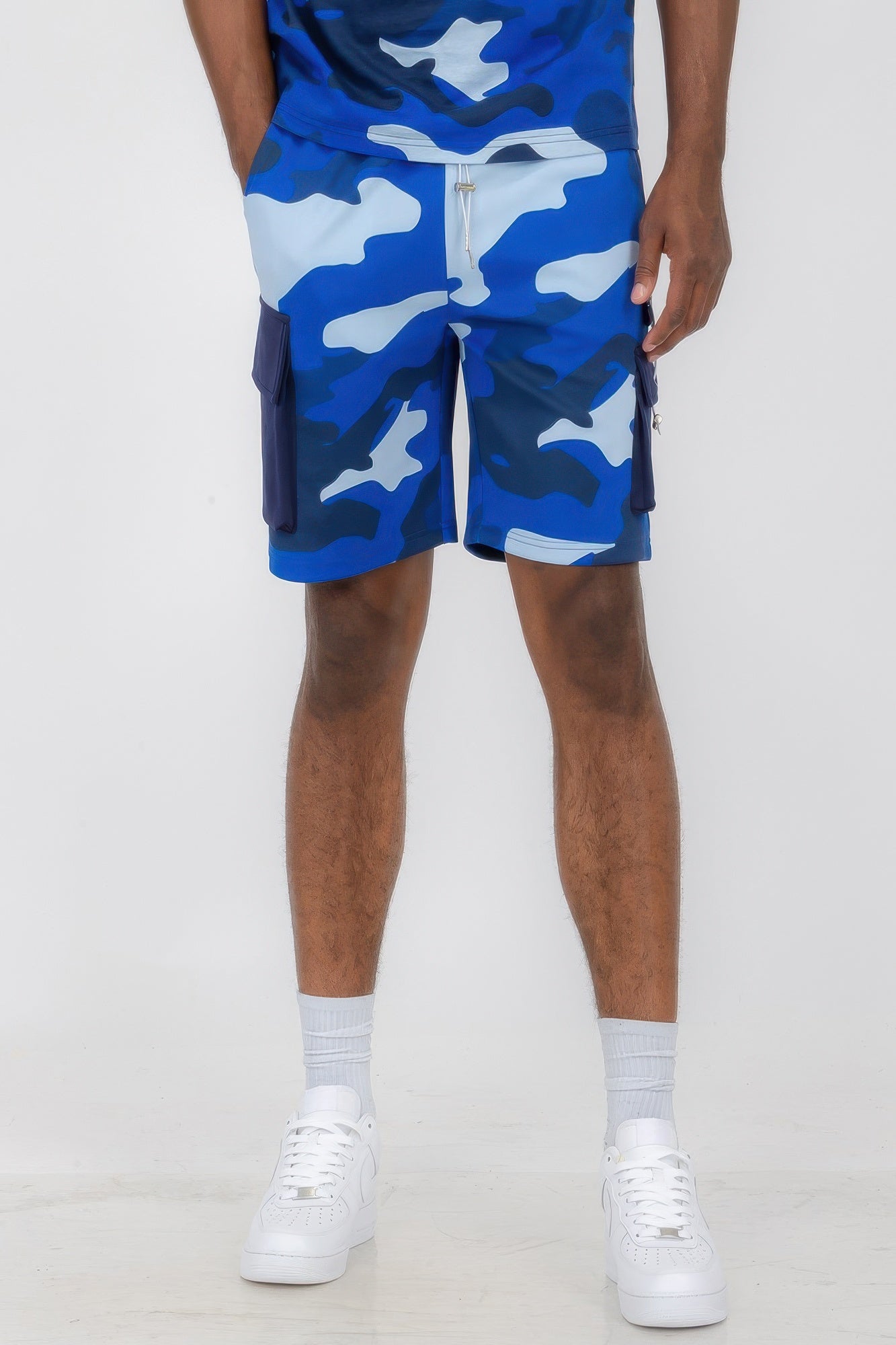 Mens Full Camo Sweat Shorts