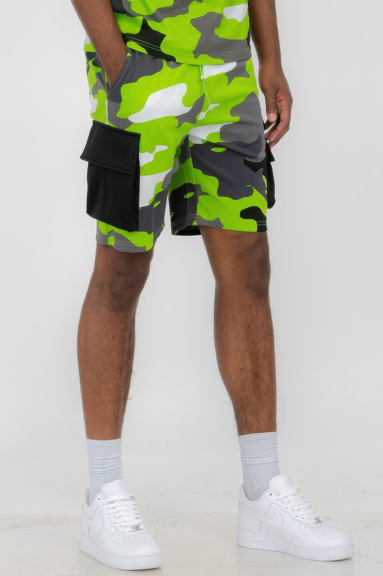 Mens Full Camo Sweat Shorts