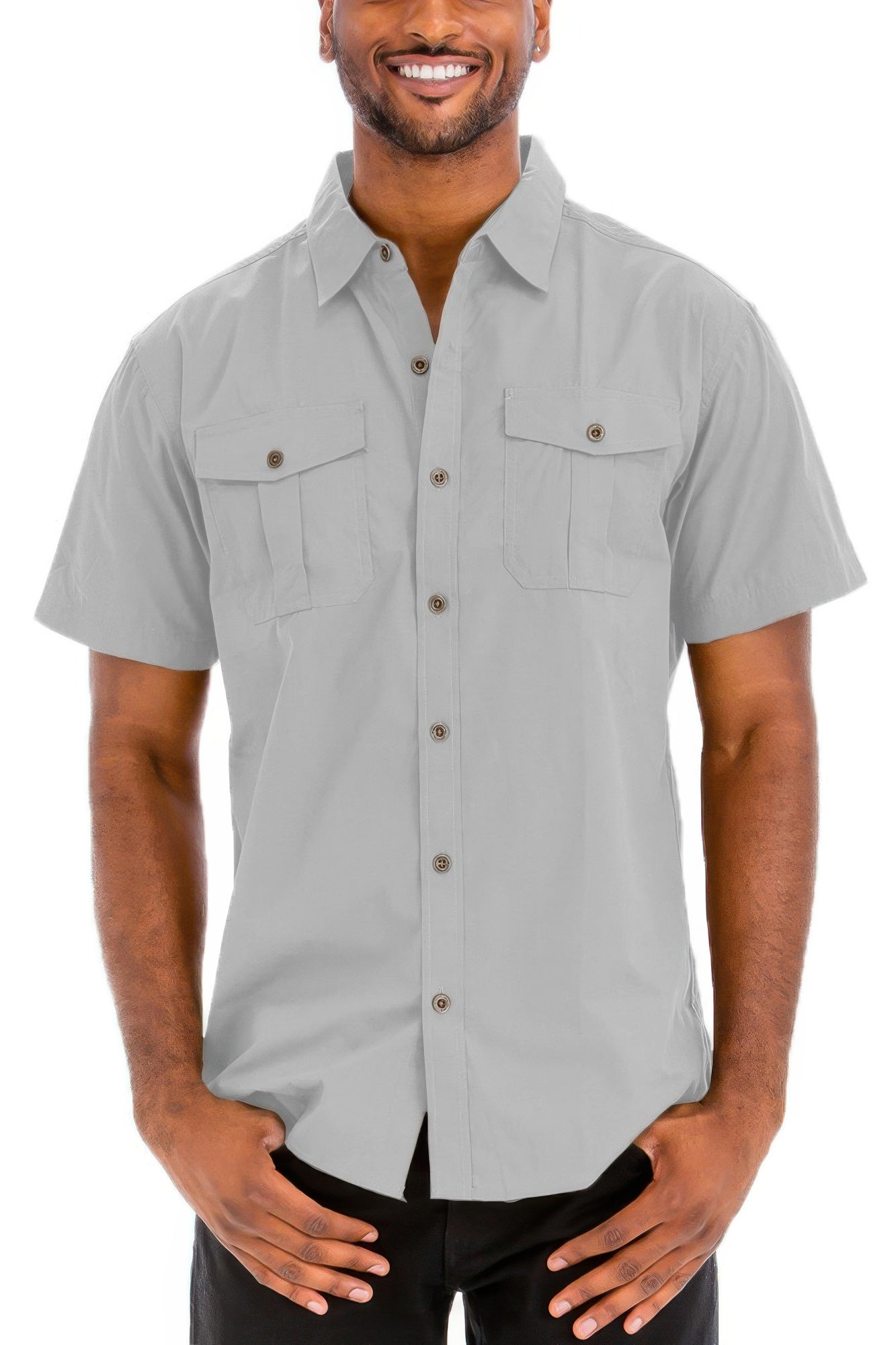 Two Chest Pocket Short Sleeve Shirt