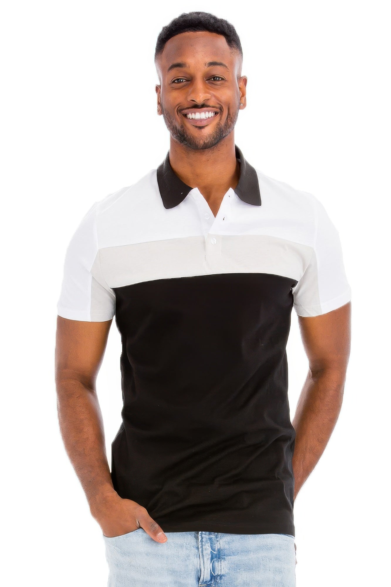 Color Block Polo Short Sleeve