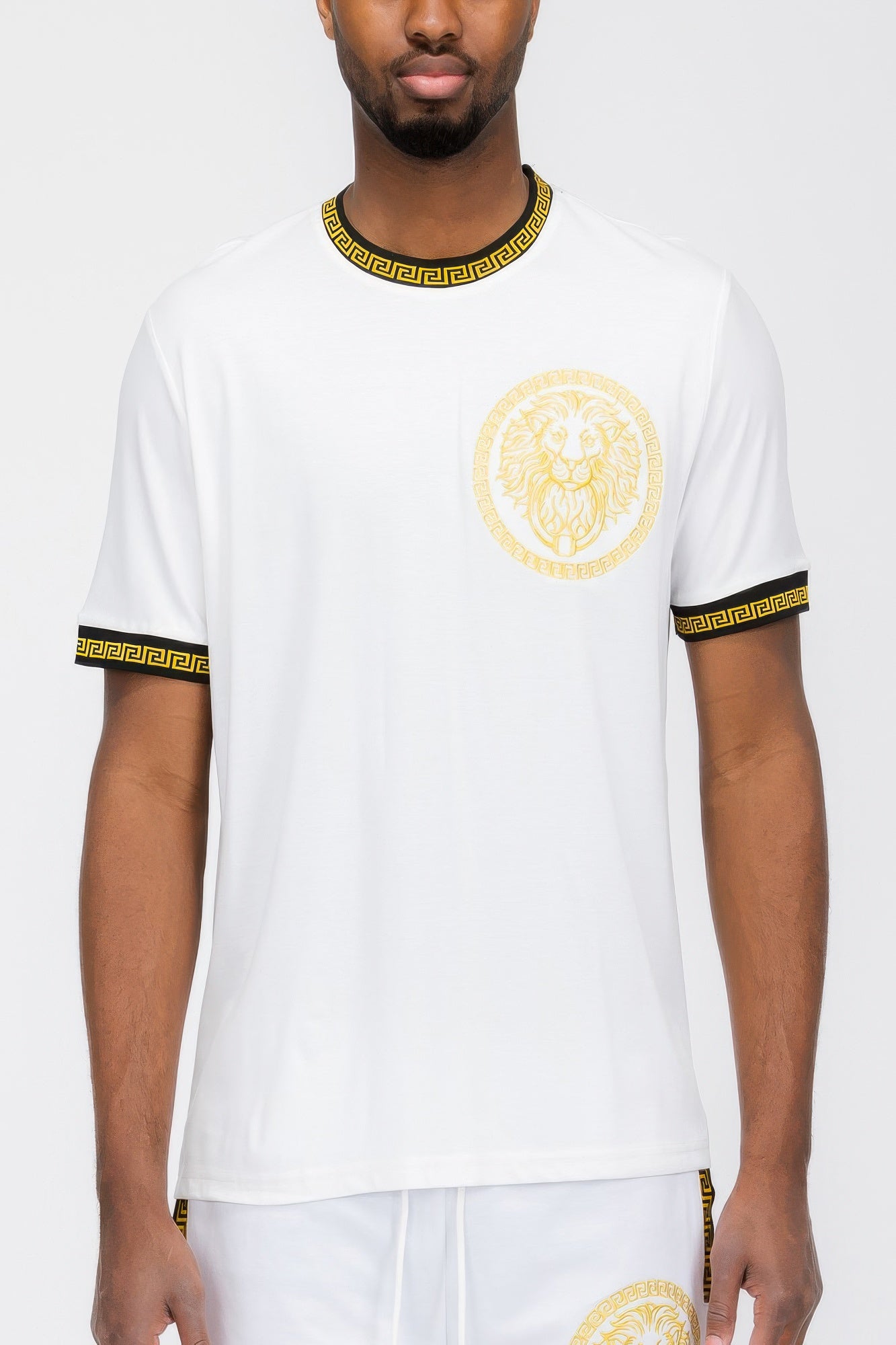 Gold Lion Embroidery T-shirt