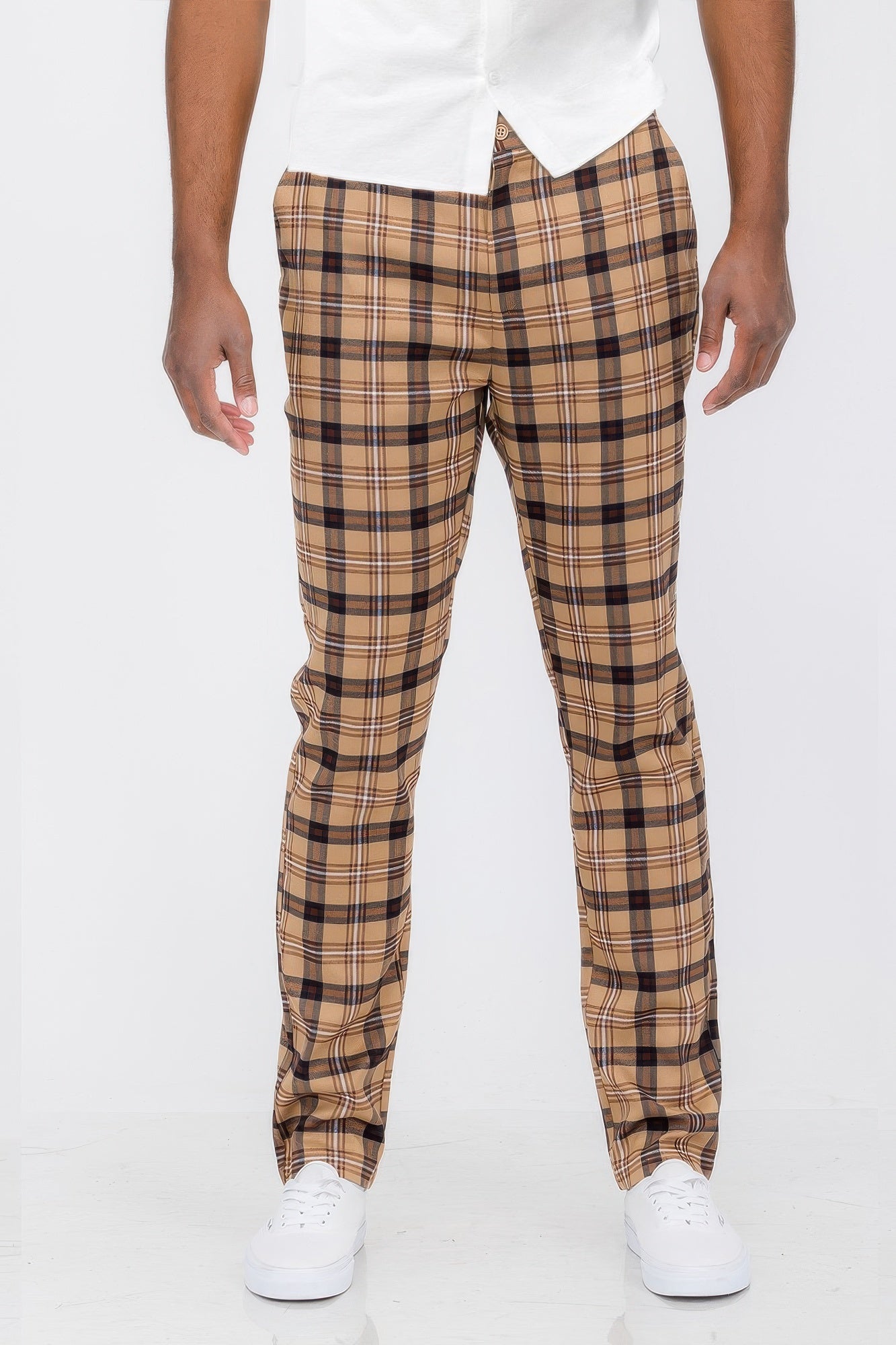 Mens Plaid Trouser Pants