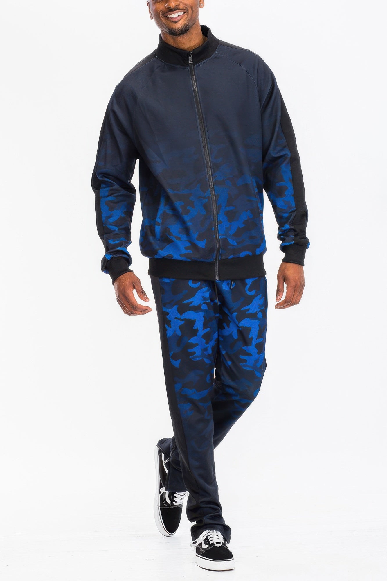 Mens Camo Ombre Print Track Pants