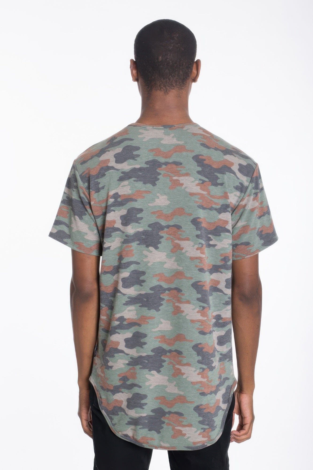 Mens Camo Elongate Scallop Tee T-shirts