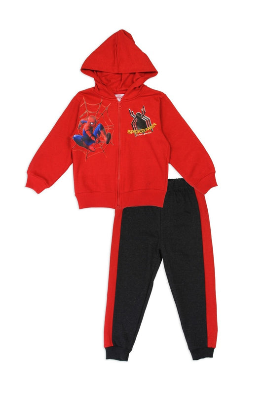 Boys spider-man 2-4T 2-piece zip-up fleece set