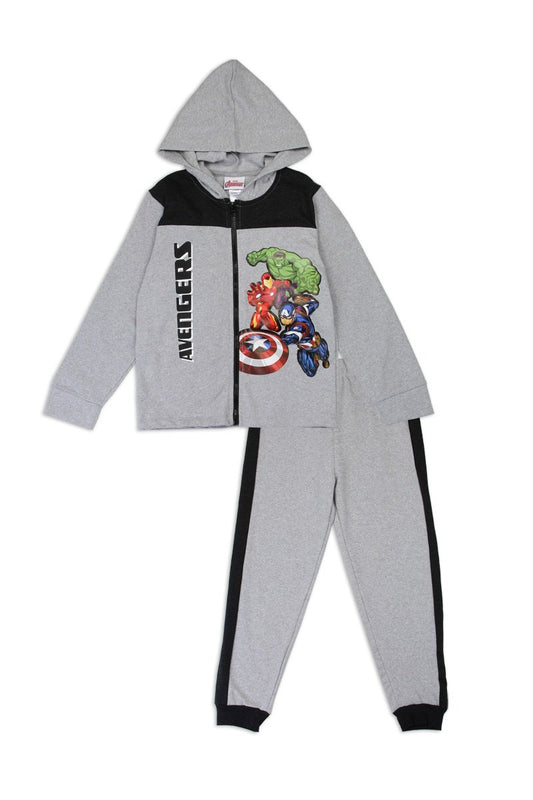 Boys avengers 4-7 2-piece zip-up fleece set