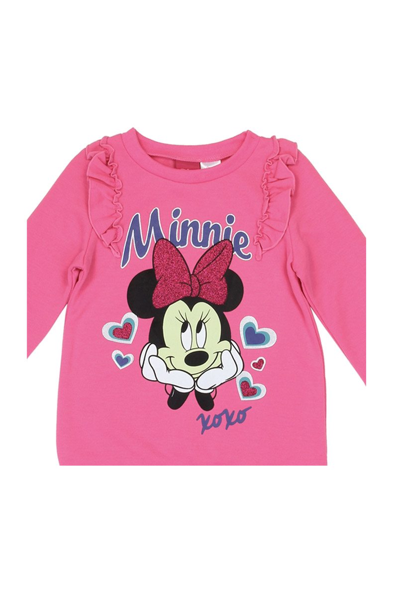 Girls minnie mouse 2-4t 2-piece fleece top with leggings set