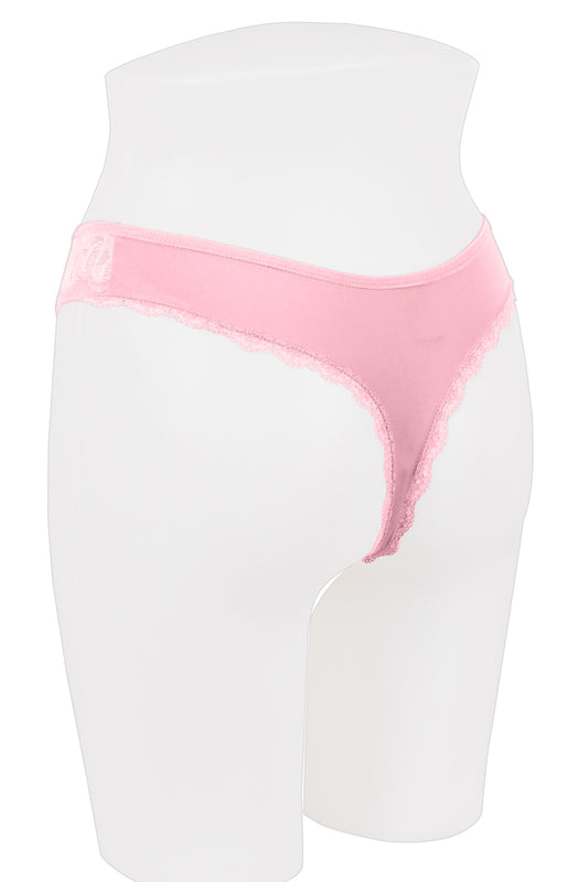 Ladies floral lace side panel thong