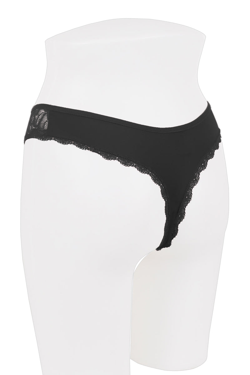 Ladies floral lace side panel thong