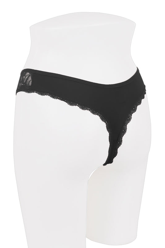 Ladies floral lace side panel thong