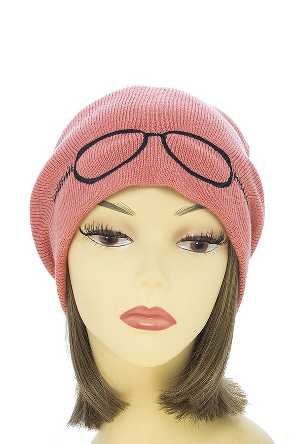Embroidered glass beanie