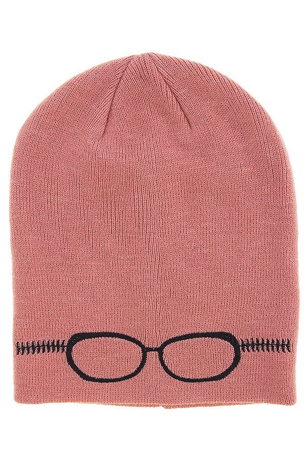 Embroidered glass beanie