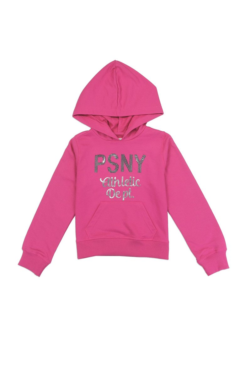 Girls aéropostale 4-6x hooded  french terry sweatshirt with sequin logo