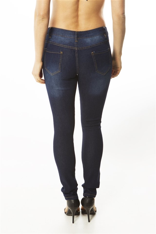 Ladies fashion fitted skinny jeans