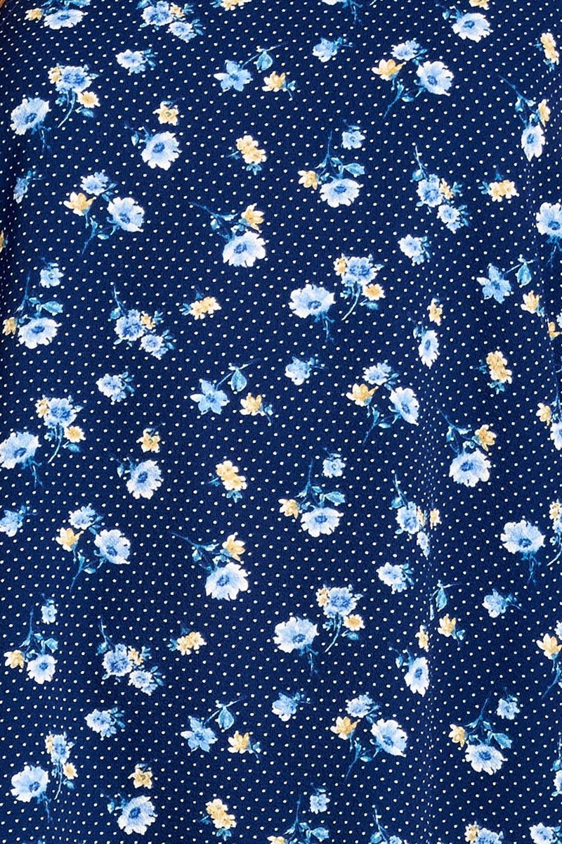 Ladies fashion sleeveless round neck open back w/bow tie floral print crepe woven top