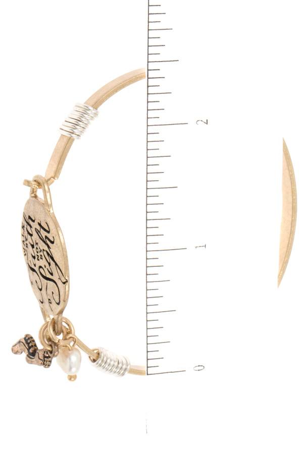 Walk by faith not by sight etche bangle bracelet