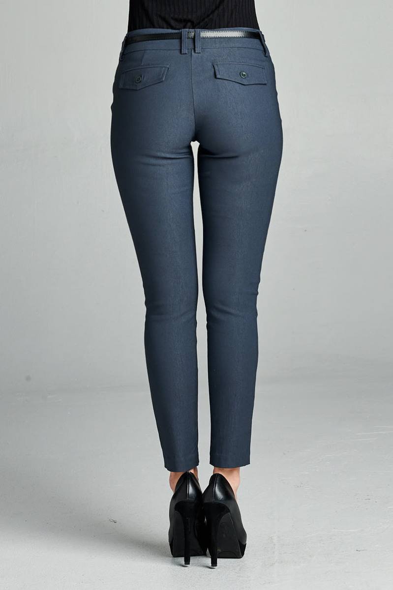Ladies fashion belted bengali long pants
