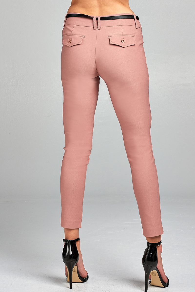 Ladies fashion belted bengali long pants