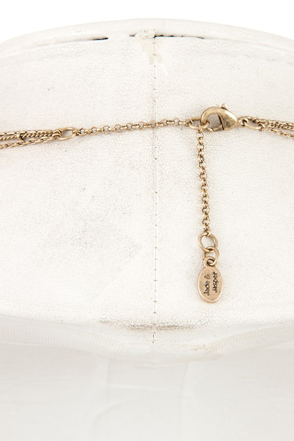 Multi layered tribal pendant necklace