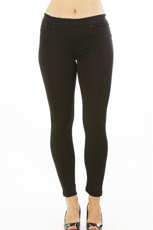 Ladies fashion stretch cotton blend leggings