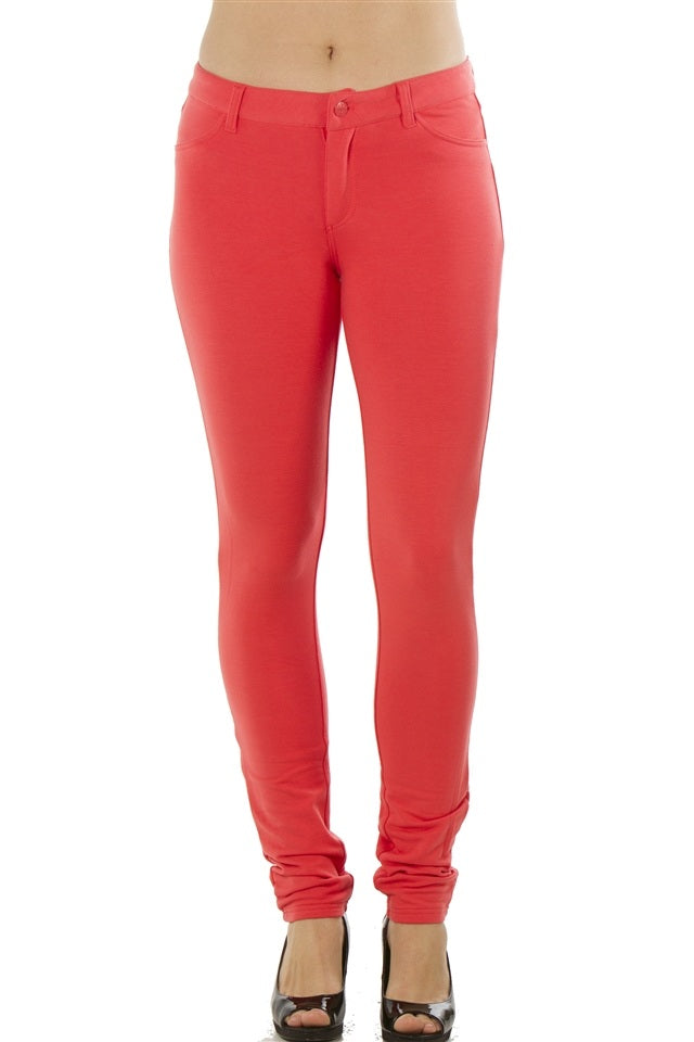 Ladies fashion stretch cotton blend leggings