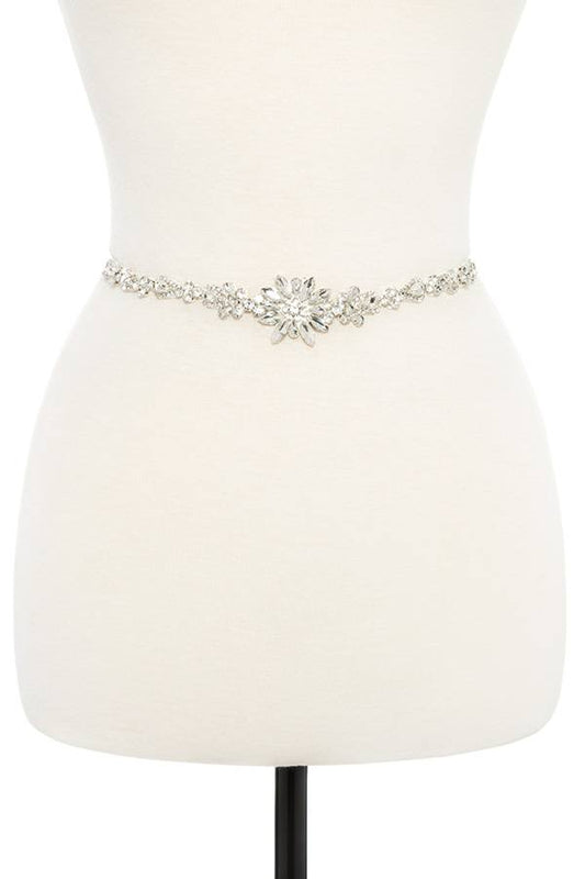 Marquise crystal gem sash belt
