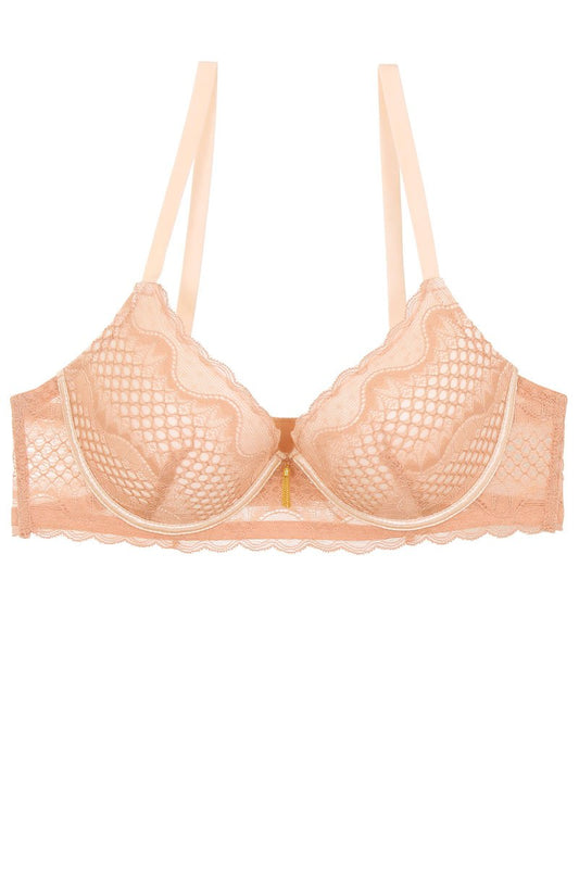 Ladies two tone geo lace bra w/ underwire