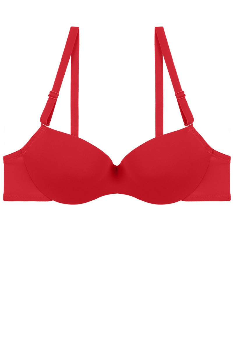 Ladies push up with underwire demi t-shirt bra