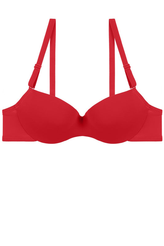 Ladies push up with underwire demi t-shirt bra