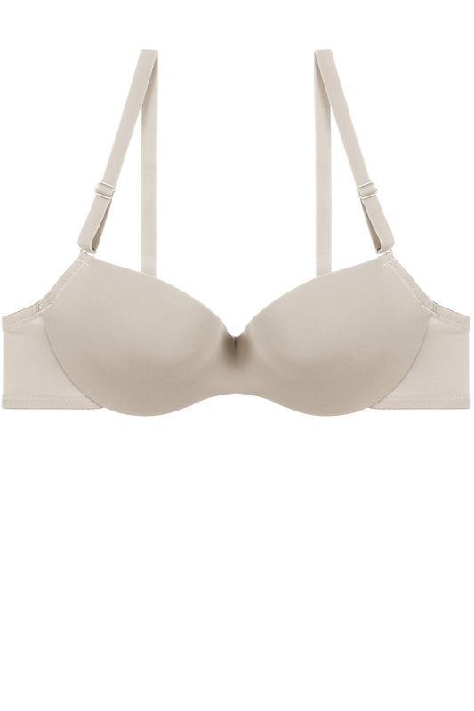 Ladies push up with underwire demi t-shirt bra