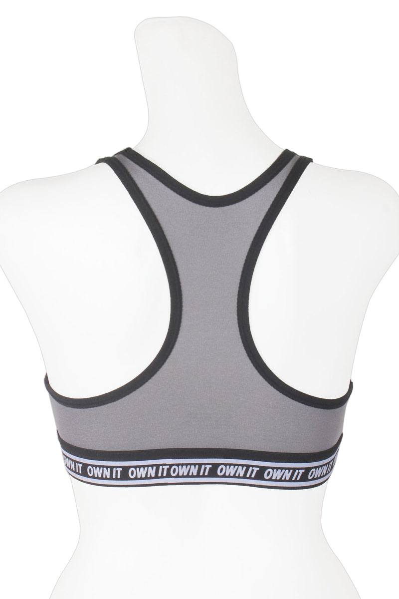 Ladies solid microfiber sports bra for all activities