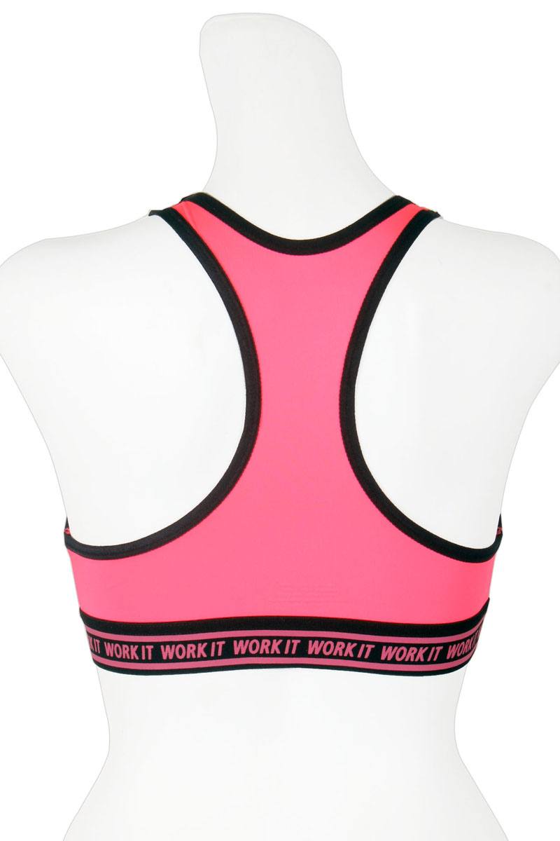Ladies solid microfiber sports bra for all activities