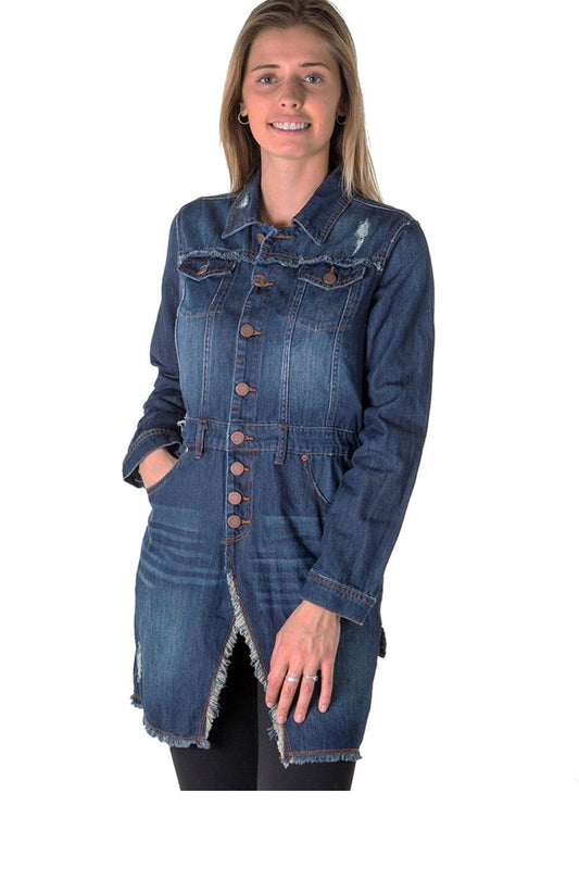 Ladies fashion denim dress jacket