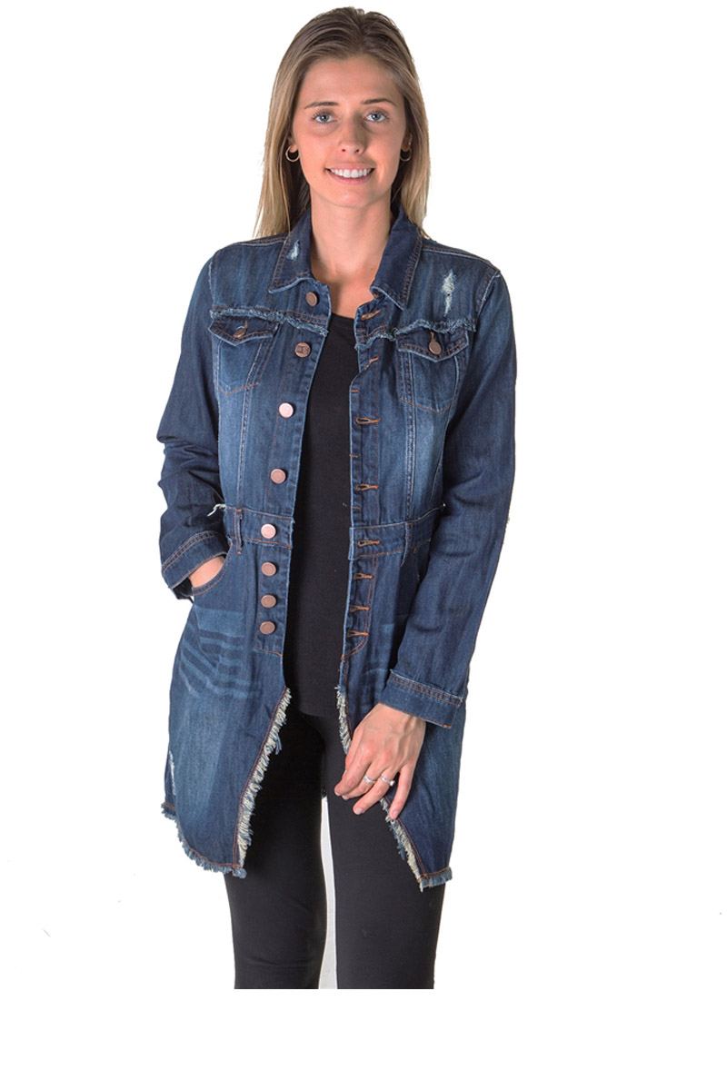 Ladies fashion denim dress jacket