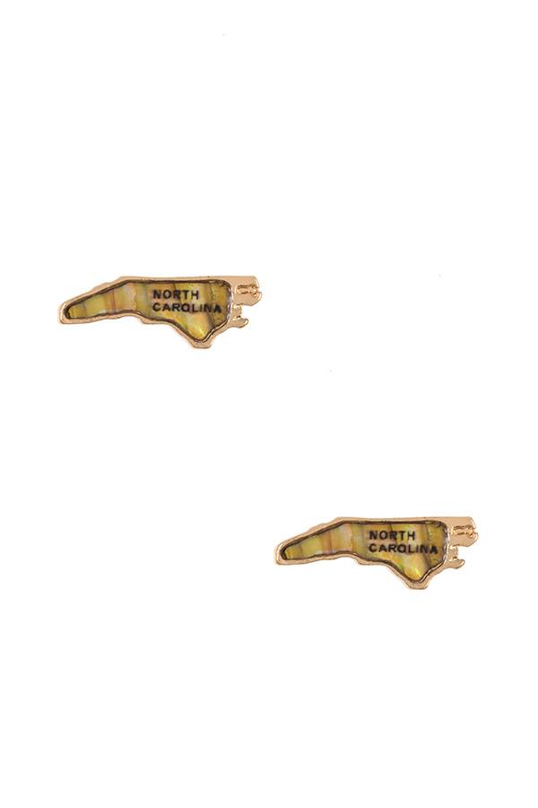 Ladies north carolina state post earring