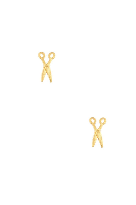 Ladies dainty scissors post earring